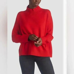 French Connection Baby-soft Long sleeve high neck Large red sweater